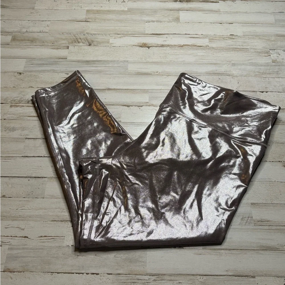 Old Navy Powersoft Extra High Rise Leggings Starry Sky Metallic Shine Sz 4X - Picture 7 of 9